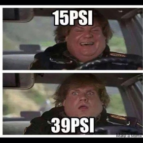 15 psi to 39 psi